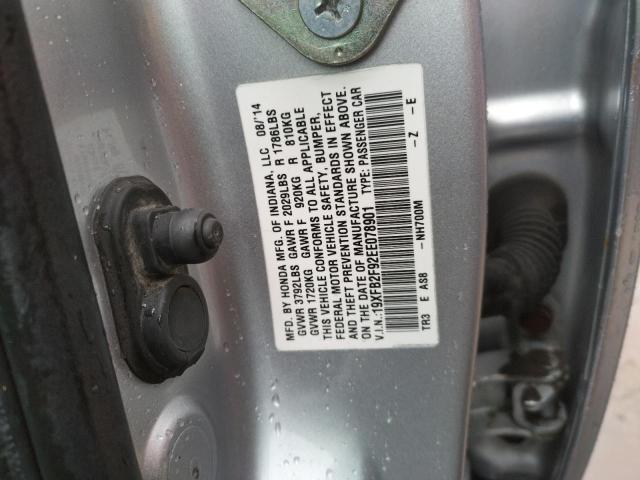 Foto 10 de la subasta – 2014 HONDA CIVIC EXL con VIN 19XFB2F92EE078901