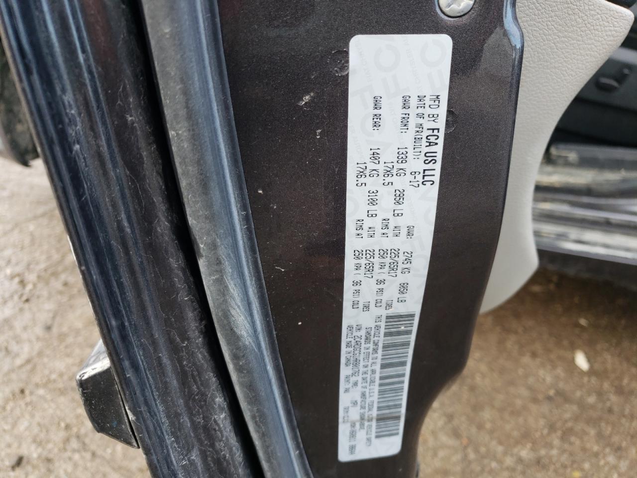 Photo 10 from auction – 2017 DODGE GRAND CARA with VIN 2C4RDGCG1HR801762