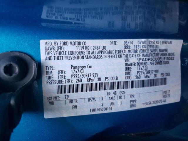 Photo 10 from auction – 2014 FORD C-MAX PREM with VIN 1FADP5CU0EL515052