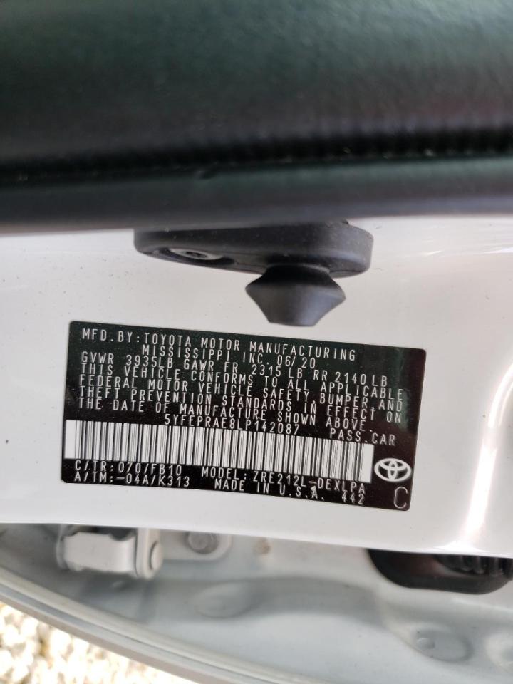 Photo 10 from auction – 2020 TOYOTA COROLLA LE with VIN 5YFEPRAE8LP142087
