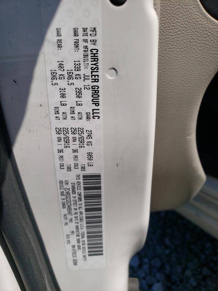 Photo 10 from auction – 2012 DODGE GRAND CARA with VIN 2C4RDGCG5CR405407