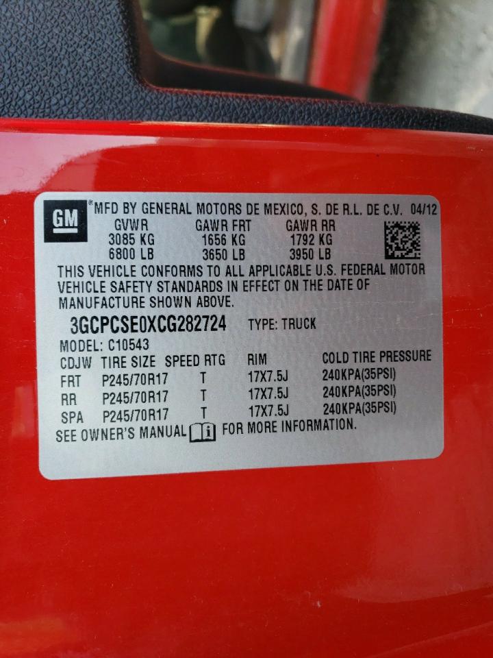 Photo 10 from auction – 2012 CHEVROLET SILVERADO with VIN 3GCPCSE0XCG282724