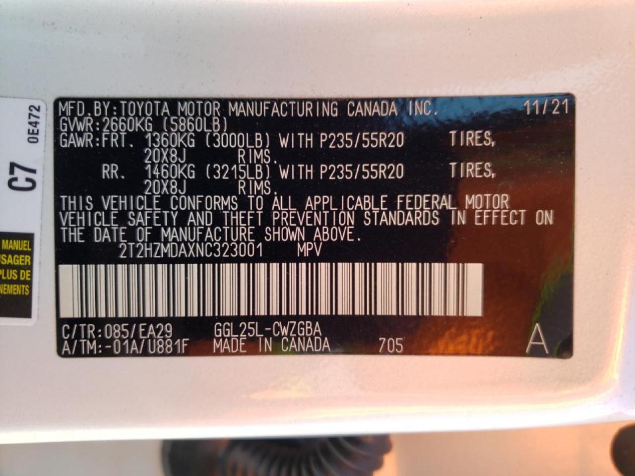 Photo 10 from auction – 2022 LEXUS RX 350 with VIN 2T2HZMDAXNC323001