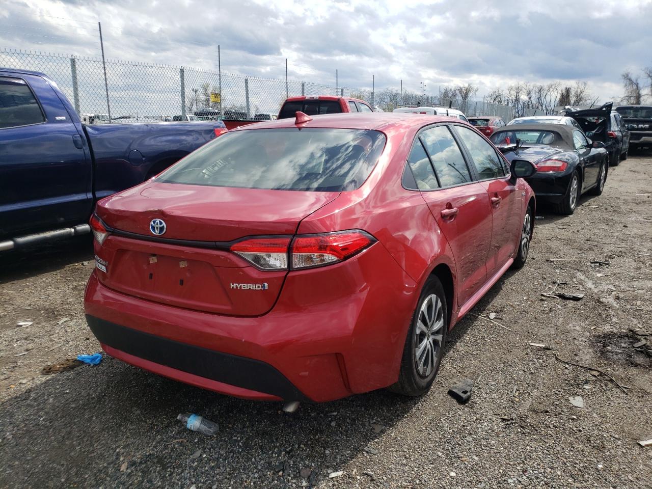 Photo 4 from auction – 2020 TOYOTA COROLLA LE with VIN JTDEBRBE6LJ015209