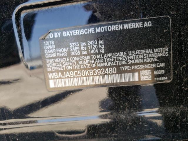 Photo 10 from auction – 2019 BMW 530E with VIN WBAJA9C50KB392480