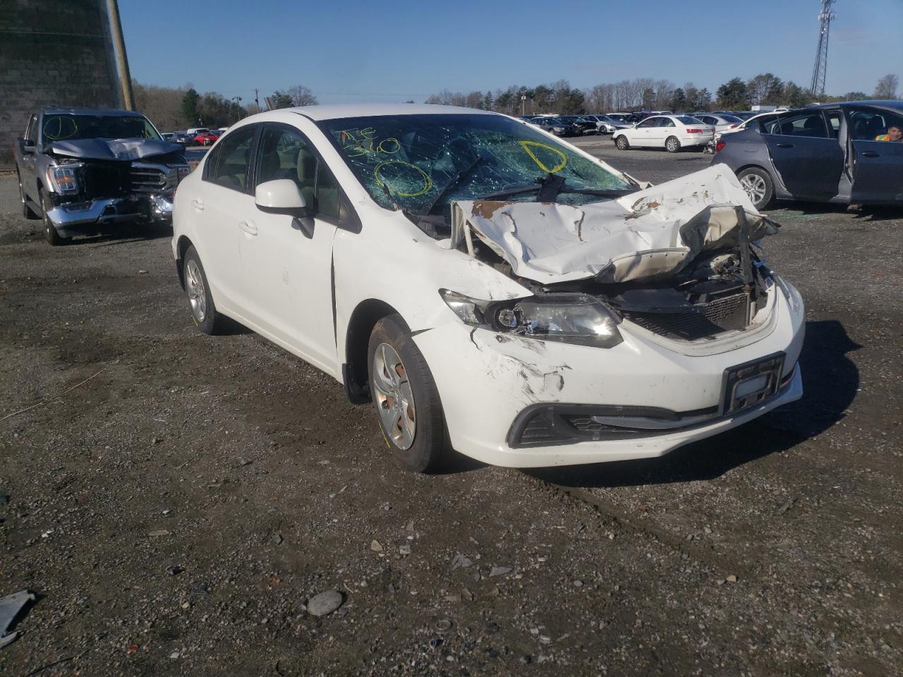 HONDA CIVIC LX 2013 with VIN 2HGFB2F56DH601967 - Photo from auction