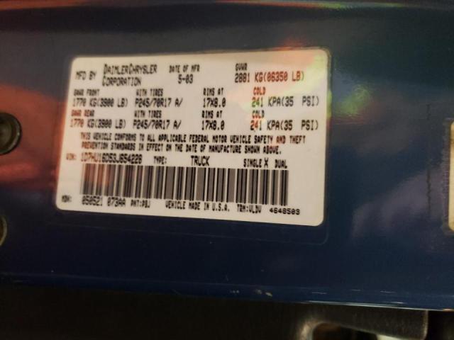 Photo 10 from auction – 2003 DODGE RAM 1500 S with VIN 1D7HU16D53J654228