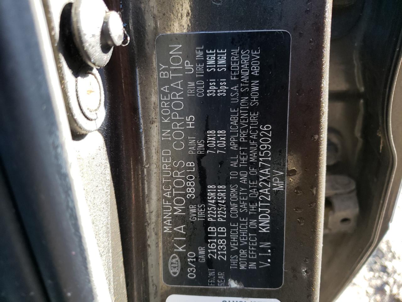 Photo 10 from auction – 2010 KIA SOUL + with VIN KNDJT2A2XA7159026