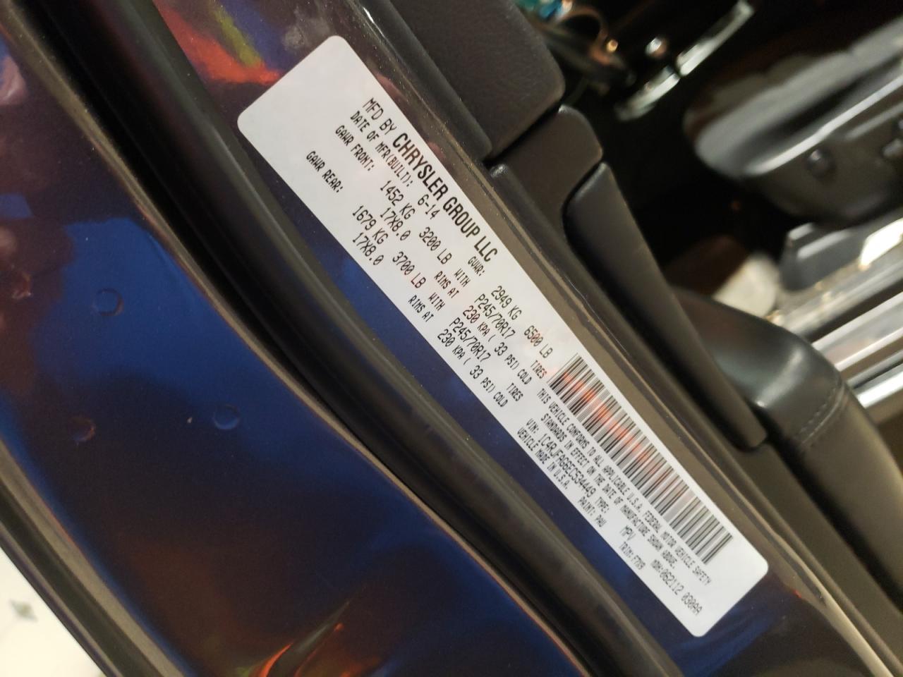 Photo 10 from auction – 2014 JEEP GRAND CHER with VIN 1C4RJFAG6EC534449