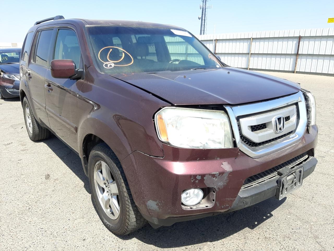 HONDA PILOT EXL 2010 with VIN 5FNYF4H68AB001546 - Photo from auction