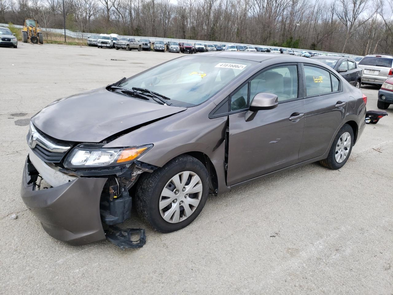 Photo 2 from auction – 2012 HONDA CIVIC LX with VIN 19XFB2F58CE085118