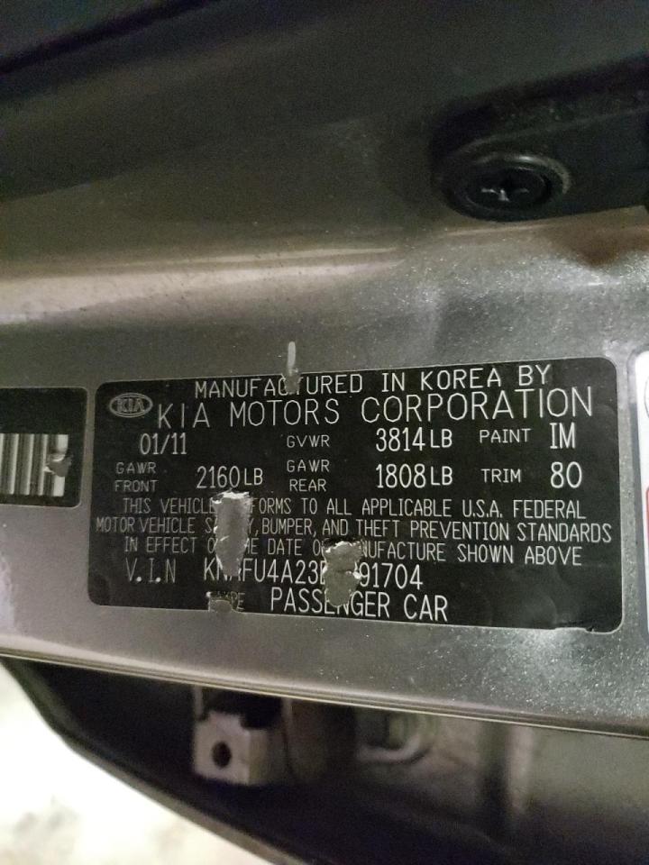 Photo 10 from auction – 2011 KIA FORTE EX with VIN KNAFU4A23B5391704