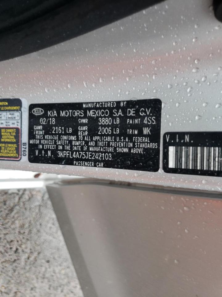 Photo 10 from auction – 2018 KIA FORTE LX with VIN 3KPFL4A75JE242103