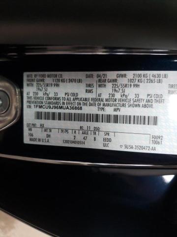 Photo 10 from auction – 2021 FORD ESCAPE TIT with VIN 1FMCU9J96MUA36868
