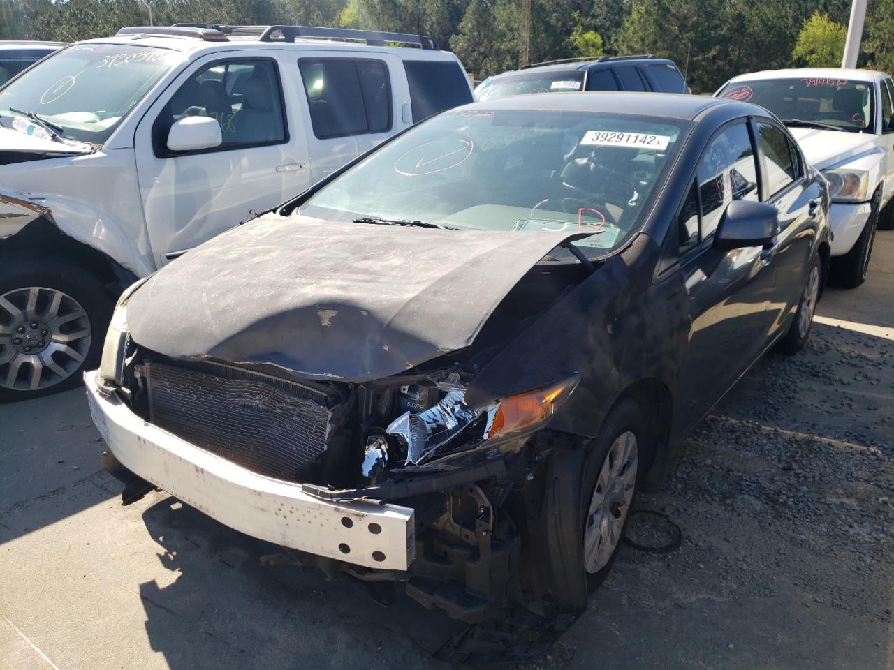 Photo 2 from auction – 2012 HONDA CIVIC LX with VIN 2HGFB2F55CH600582