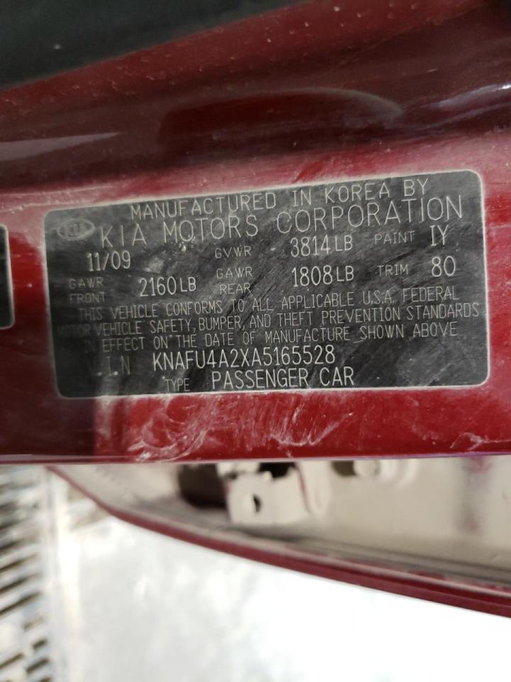 Photo 10 from auction – 2010 KIA FORTE with VIN KNAFU4A2XA5165528