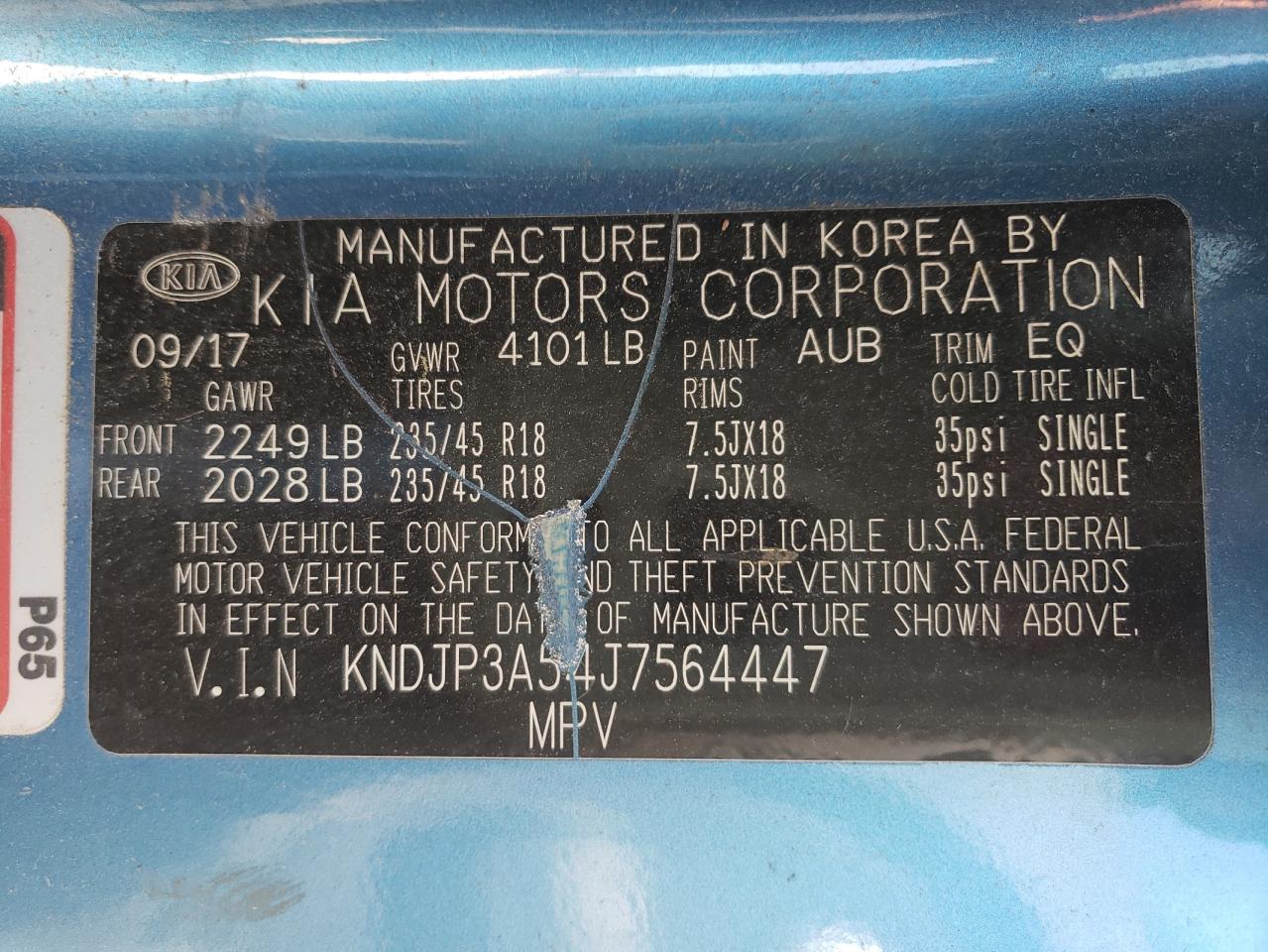 Foto 10 de la subasta – 2018 KIA SOUL + con VIN KNDJP3A54J7564447