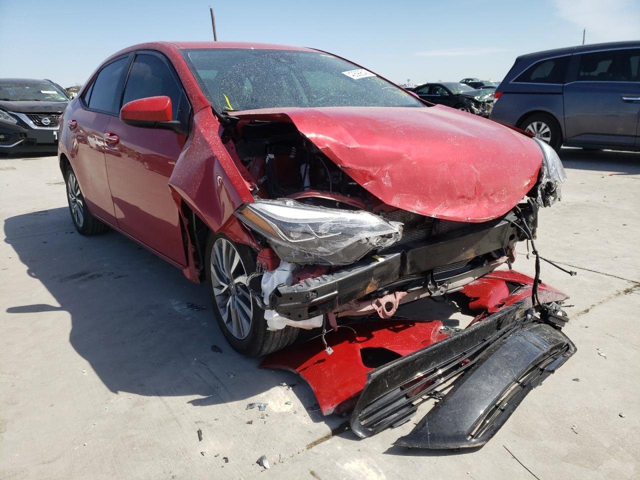 TOYOTA COROLLA L 2018 with VIN 5YFBURHE2JP762996 - Photo from auction