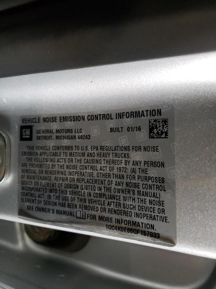 Photo 10 from auction – 2016 CHEVROLET SILVERADO with VIN 1GC4K0E86GF157033