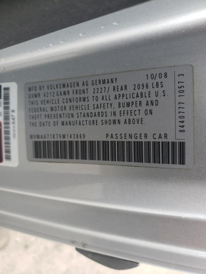Photo 10 from auction – 2009 VOLKSWAGEN RABBIT with VIN WVWAA71K79W143869