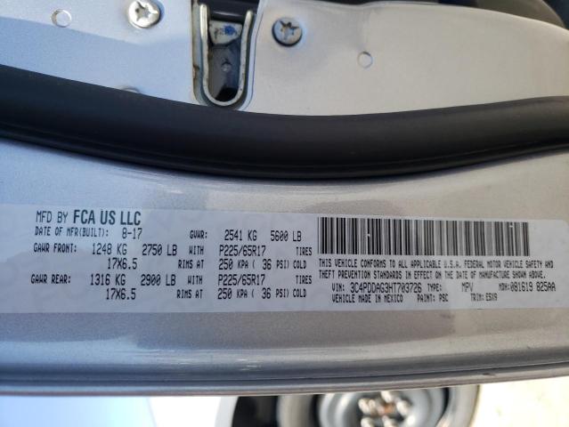 Photo 10 from auction – 2017 DODGE JOURNEY SE with VIN 3C4PDDAG3HT703726