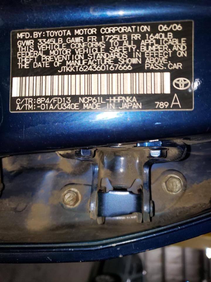 Photo 10 from auction – 2006 TOYOTA SCION XA with VIN JTKKT624360167666
