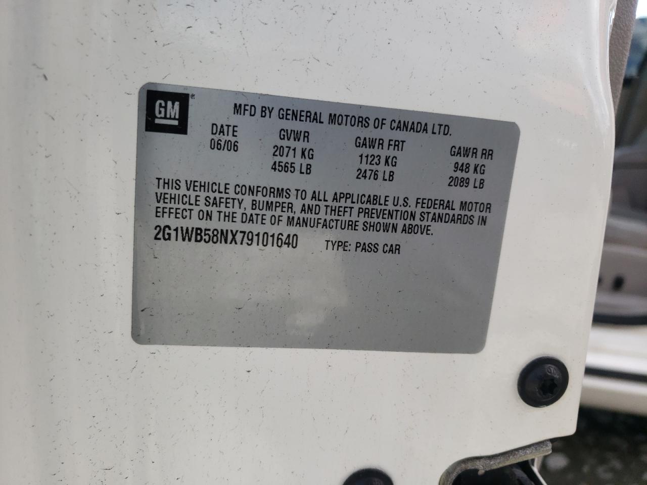 Photo 10 from auction – 2007 CHEVROLET IMPALA LS with VIN 2G1WB58NX79101640