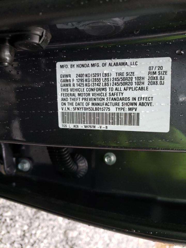 Photo 10 from auction – 2020 HONDA PASSPORT E with VIN 5FNYF8H53LB015775