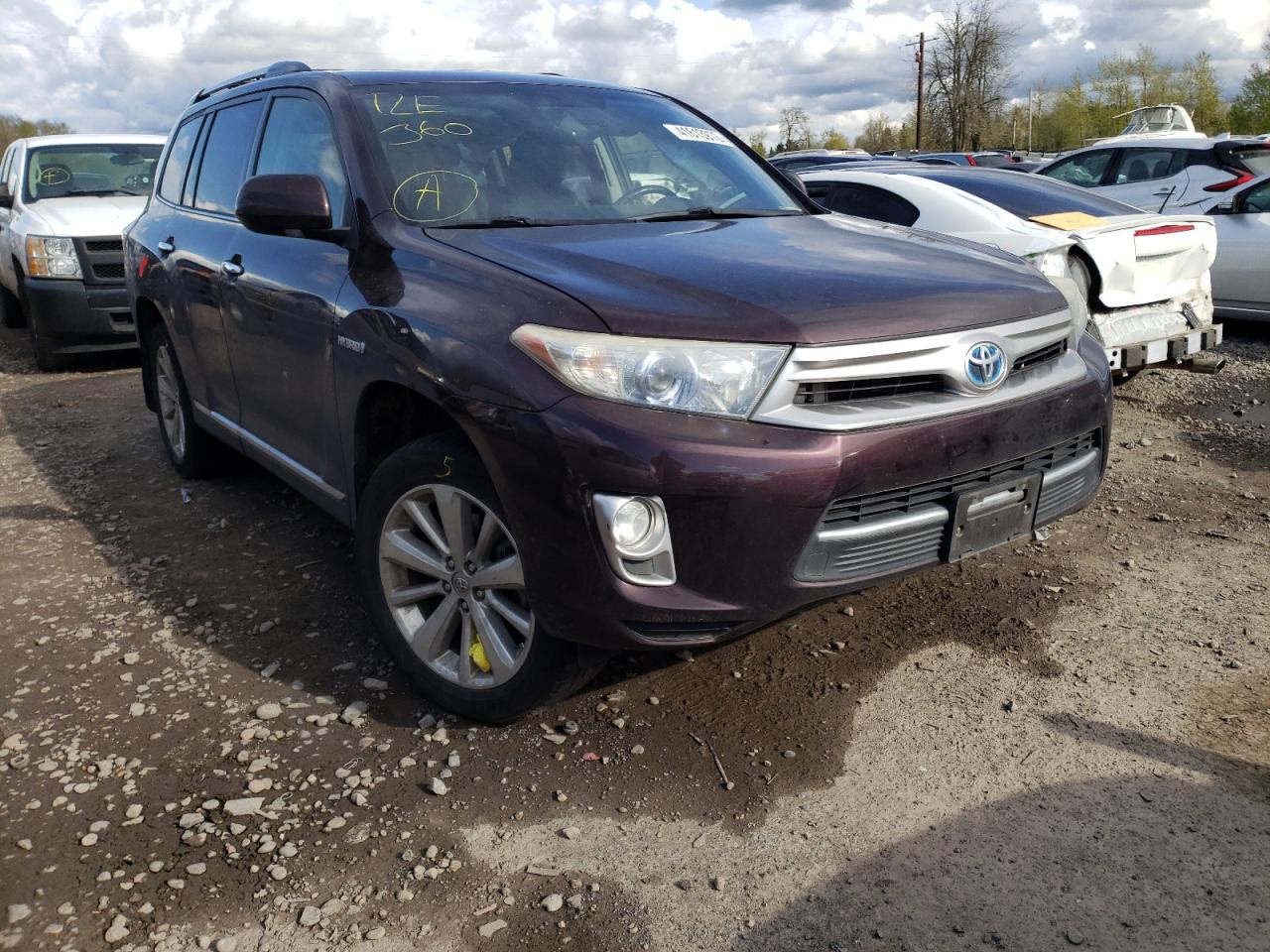 TOYOTA HIGHLANDER 2013 with VIN JTEDC3EHXD2017869 - Photo from auction