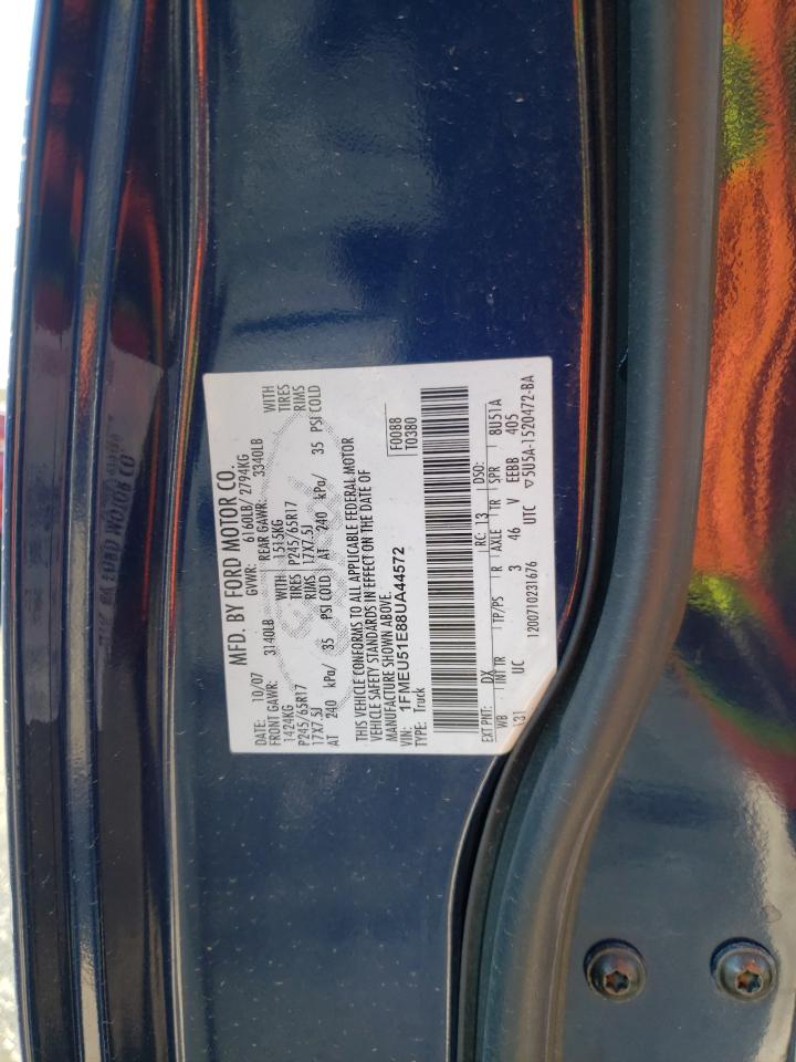 Photo 10 from auction – 2008 FORD EXPLORER S with VIN 1FMEU51E88UA44572
