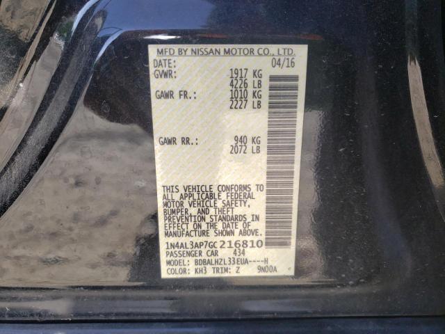 Photo 10 from auction – 2016 NISSAN ALTIMA 2.5 with VIN 1N4AL3AP7GC216810