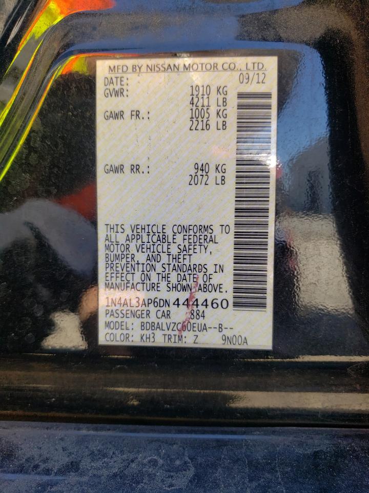 Photo 10 from auction – 2013 NISSAN ALTIMA SL with VIN 1N4AL3AP6DN444460