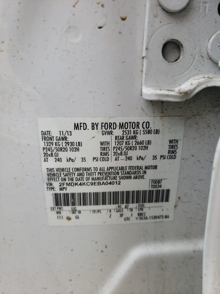 Photo 10 from auction – 2014 FORD EDGE LIMIT with VIN 2FMDK4KC9EBA04012
