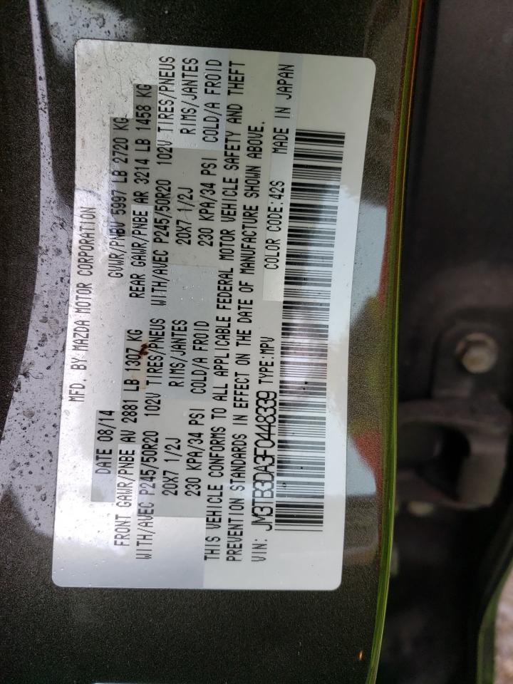 Photo 10 from auction – 2015 MAZDA CX-9 GRAND with VIN JM3TB3DA3F0448339