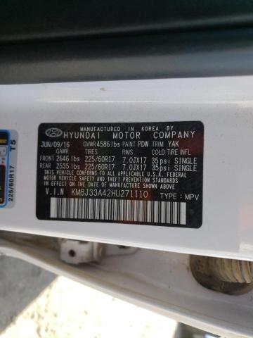 Photo 10 from auction – 2017 HYUNDAI TUCSON LIM with VIN KM8J33A42HU271110