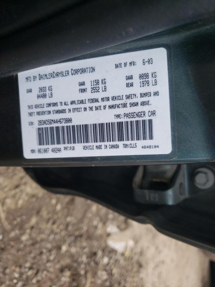 Photo 10 from auction – 2004 DODGE INTREPID E with VIN 2B3AD56M44H673800