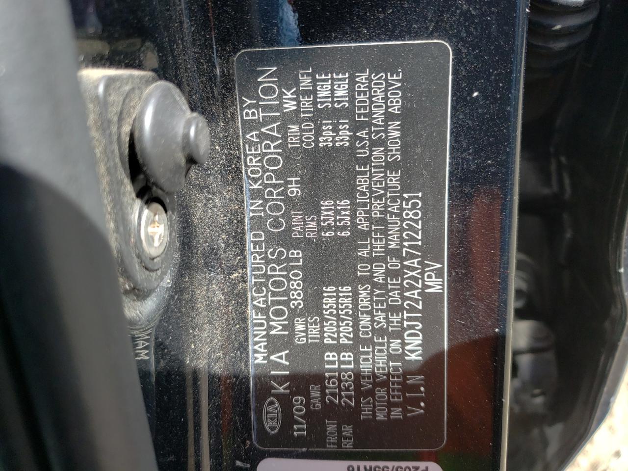 Photo 10 from auction – 2010 KIA SOUL + with VIN KNDJT2A2XA7122851