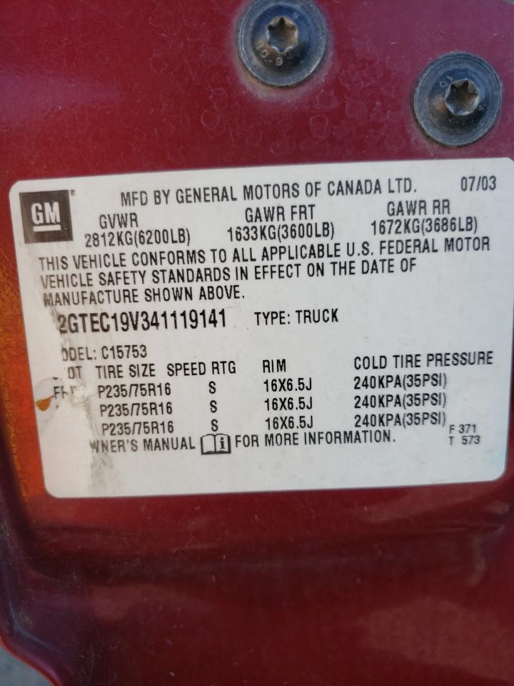 صورة رقم 10 من المزاد - 2004 GMC NEW SIERRA مع VIN 2GTEC19V341119141