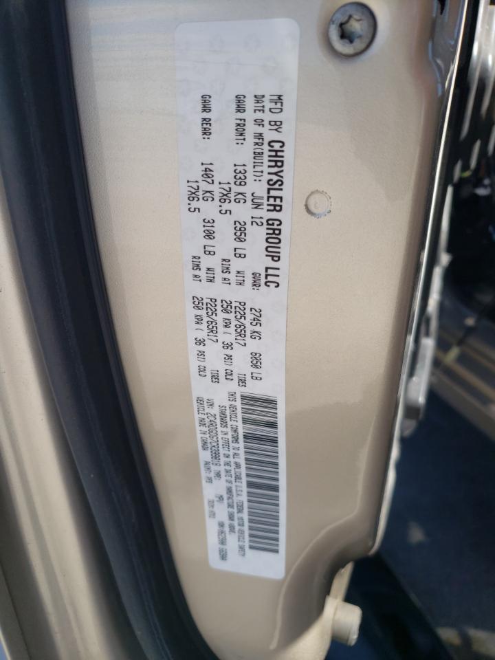 Photo 10 from auction – 2012 DODGE GRAND CARA with VIN 2C4RDGDG7CR399818