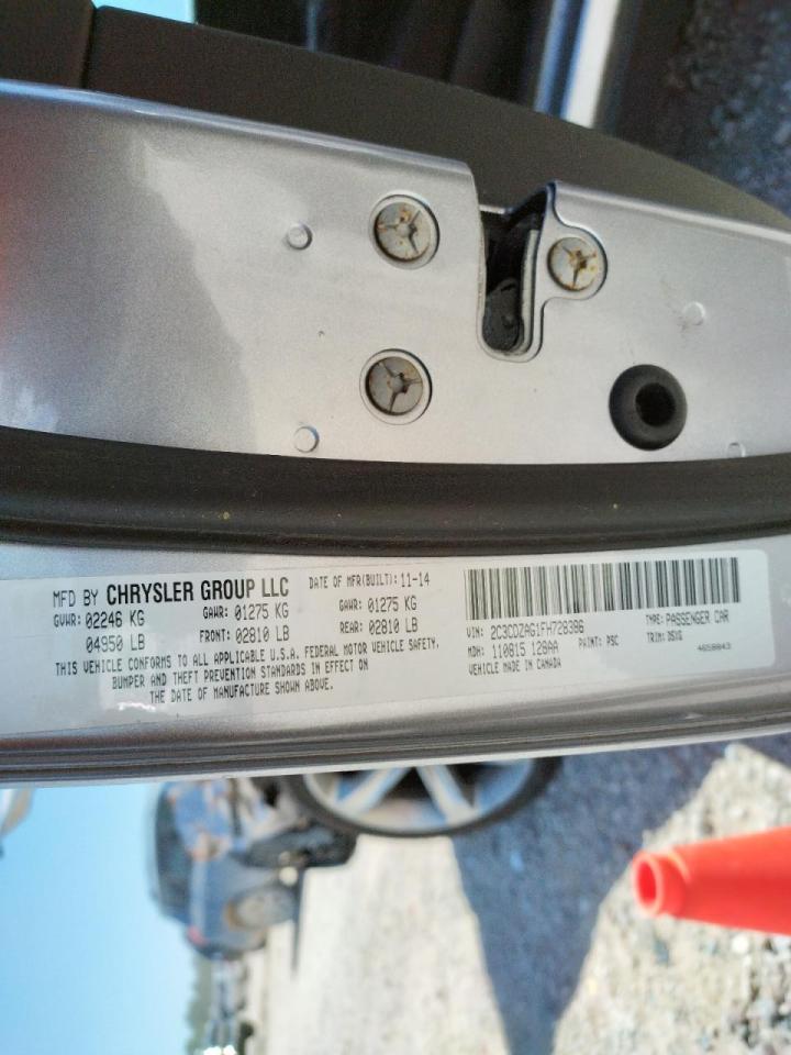 Photo 10 from auction – 2015 DODGE CHALLENGER with VIN 2C3CDZAG1FH728386