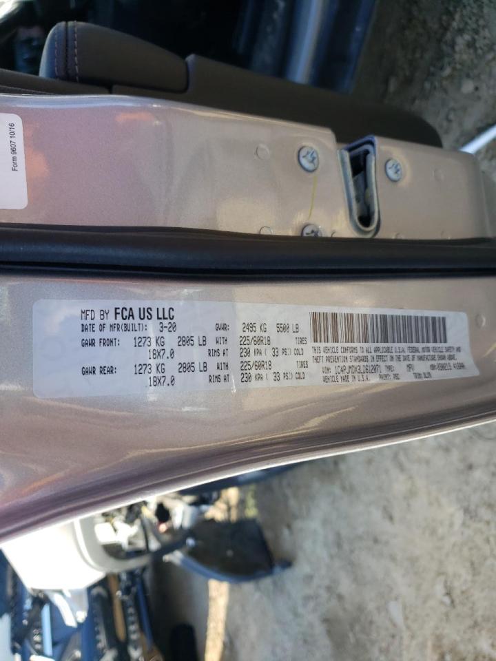 Photo 10 from auction – 2020 JEEP CHEROKEE L with VIN 1C4PJMDX3LD612071