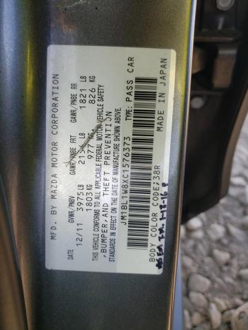 Photo 10 from auction – 2012 MAZDA 3 I with VIN JM1BL1W8XC1576373