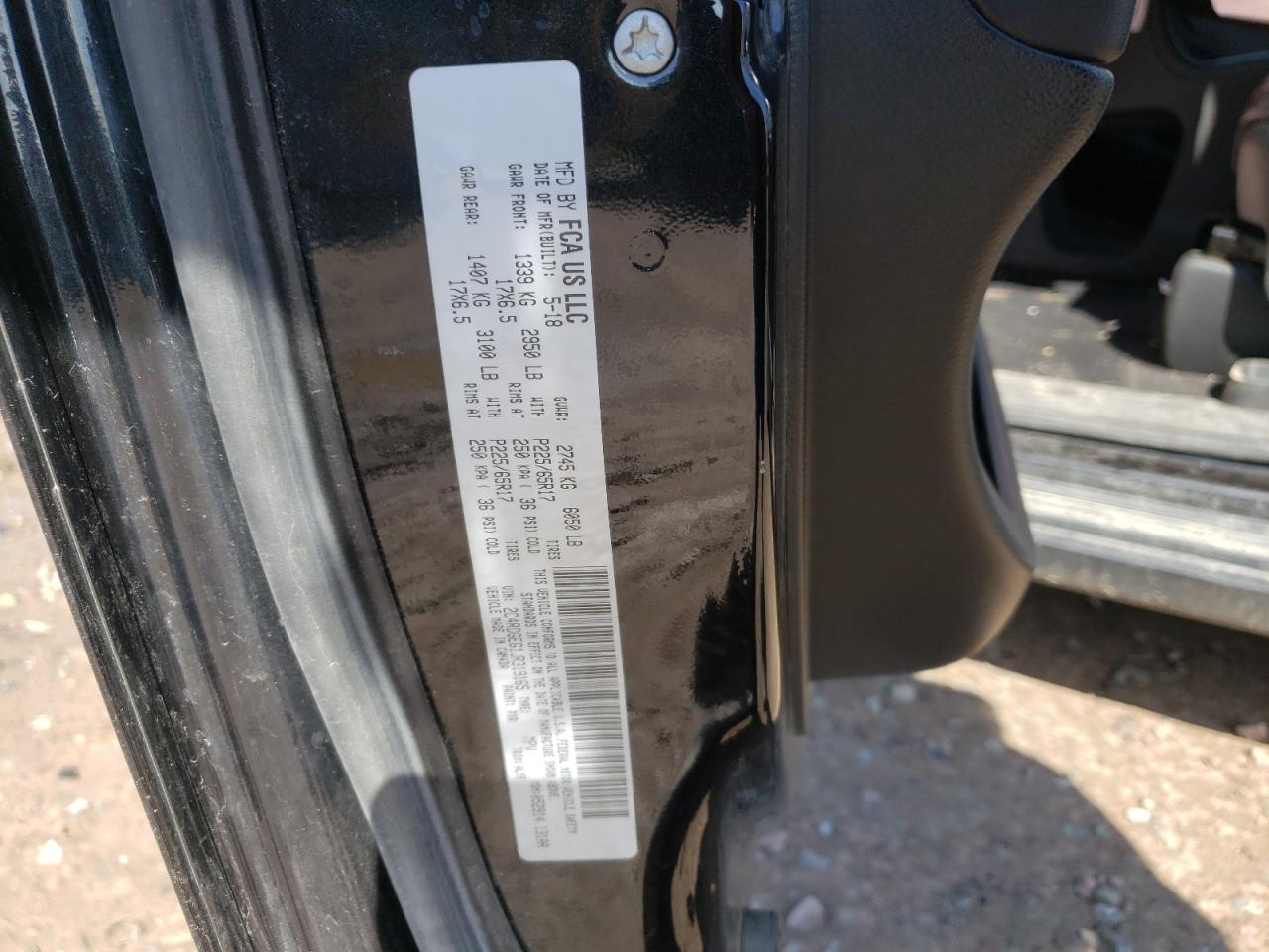 Photo 10 from auction – 2018 DODGE GRAND CARA with VIN 2C4RDGEG1JR319165