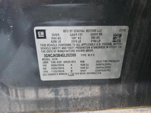 Photo 10 from auction – 2016 CHEVROLET TRAX LS with VIN 3GNCJKSB4GL262399
