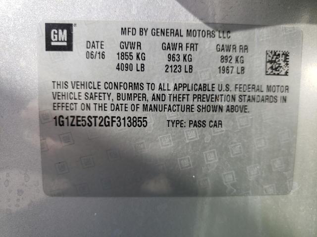 Photo 10 from auction – 2016 CHEVROLET MALIBU LT with VIN 1G1ZE5ST2GF313855