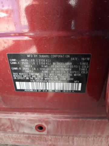 Photo 10 from auction – 2019 SUBARU OUTBACK 2. with VIN 4S4BSANC8K3245542