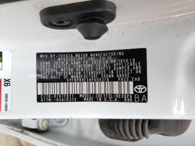 Photo 10 from auction – 2017 TOYOTA COROLLA LE with VIN 5YFBPRHEXHP609378