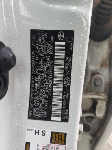 TOYOTA COROLLA LE 2021 with VIN JTDEAMDE3MJ009310 - Photo from auction