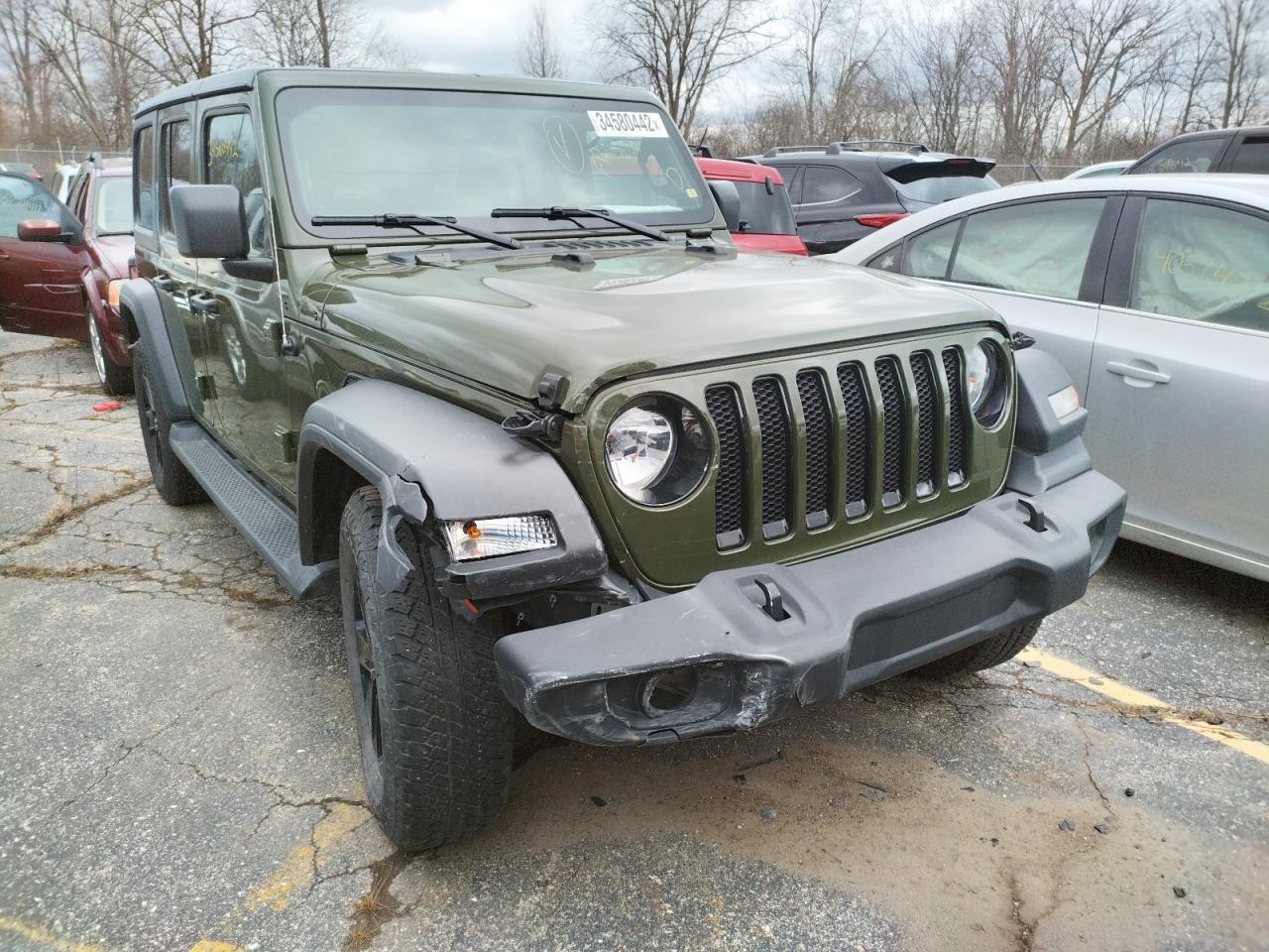 JEEP WRANGLER U 2021 with VIN 1C4HJXDN2MW713340 - Photo from auction