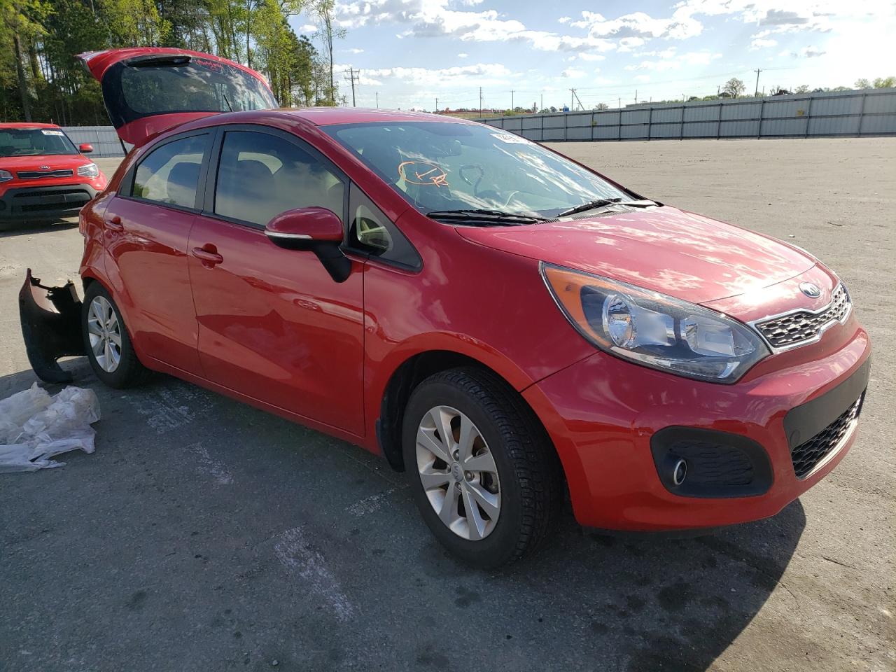 KIA RIO EX 2013 with VIN KNADN5A33D6221505 - Photo from auction